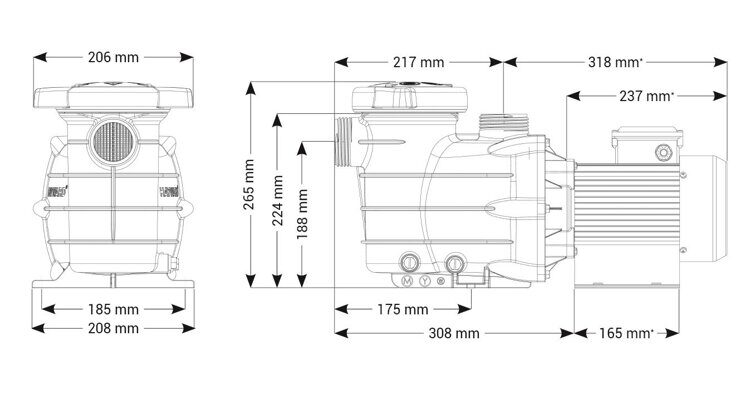 Насос для бассейна Kripsol S2-025M (5,8 м3/ч 220В)